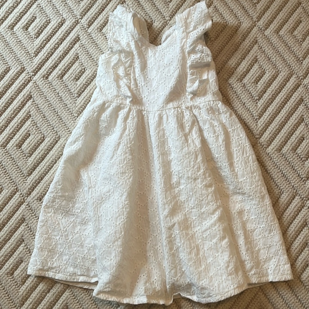 Monica & Andy White Eyelet Little Girl Dress